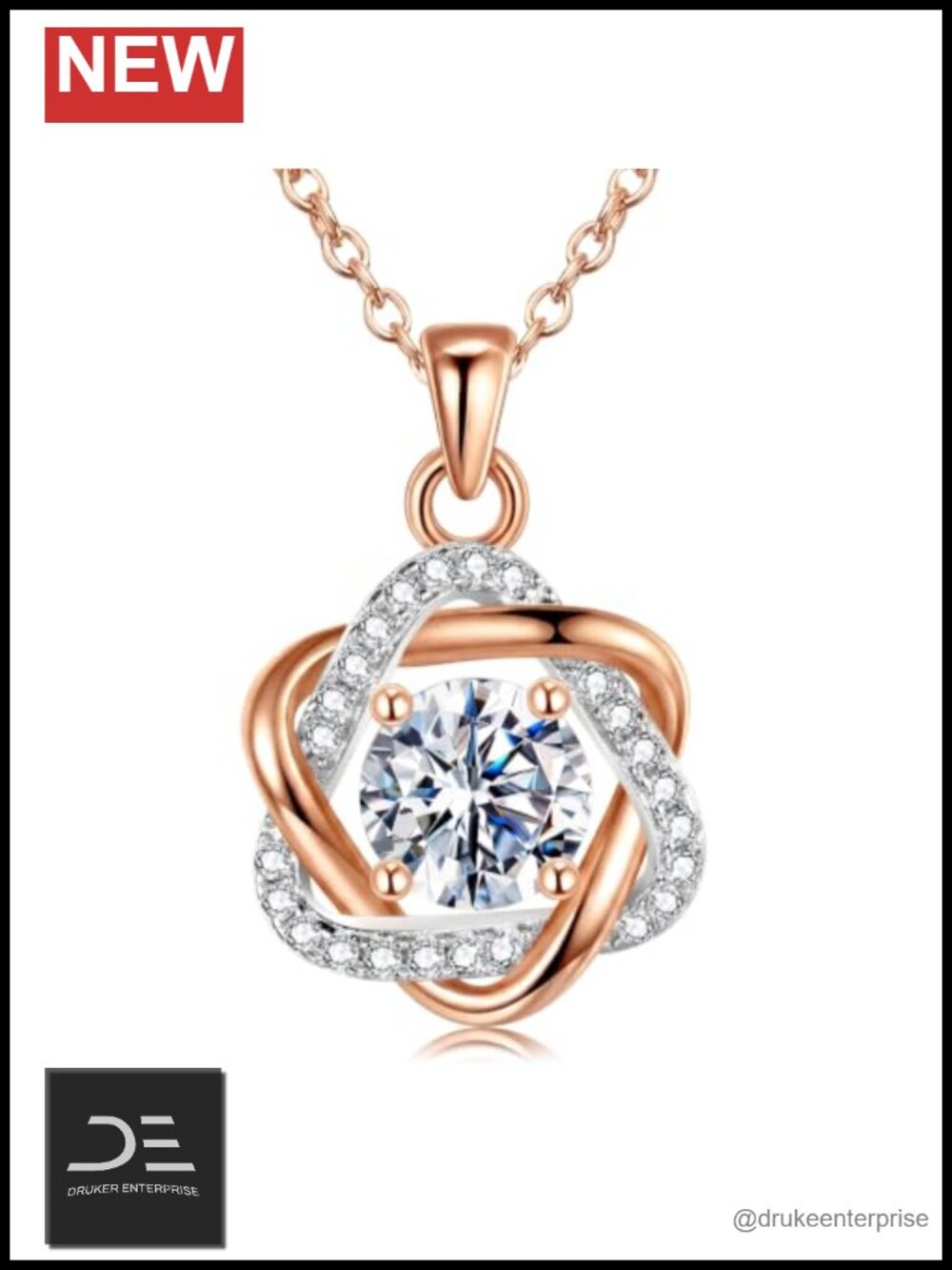 1CT S925 Sterling Silver Moissanite Heart Pendant Necklace Women Gift Wife